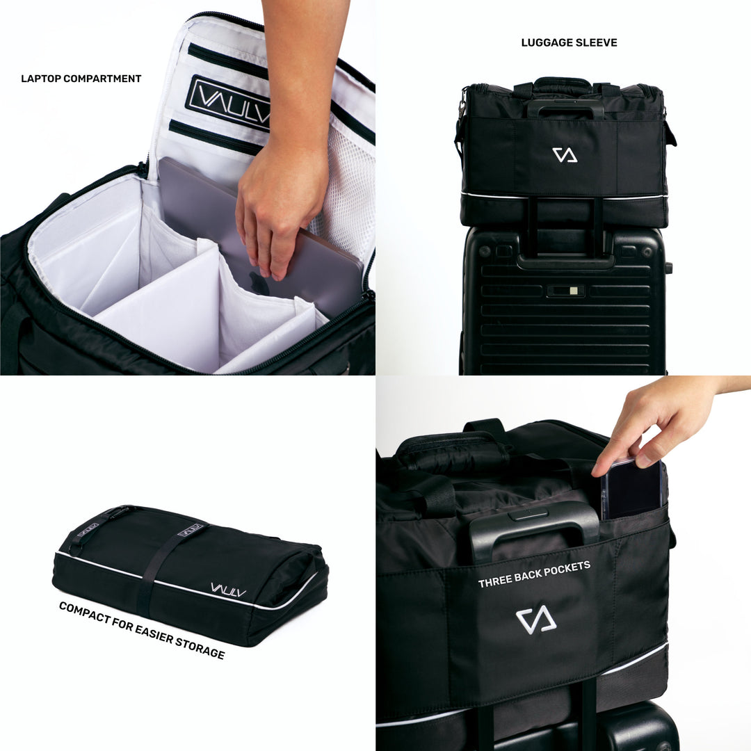 VAULV Compact Duffle 015 (Black-White)