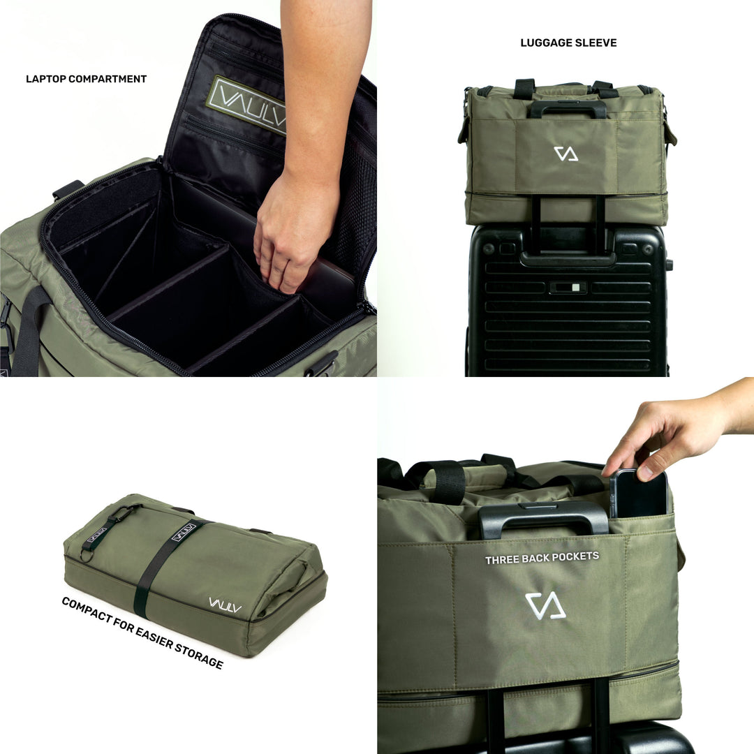 VAULV Compact Duffle 015 (Green-Black)