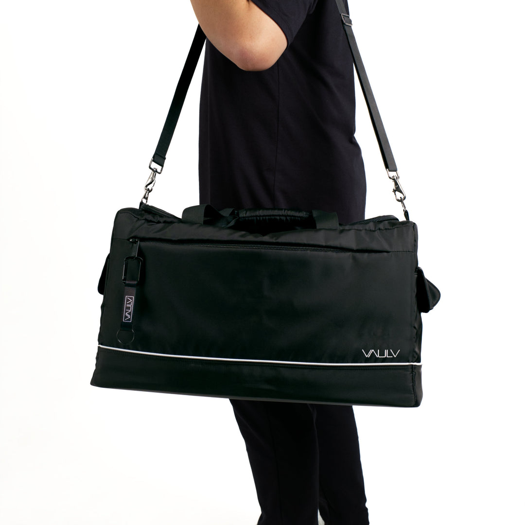 VAULV Compact Duffle 022 (Black-White)