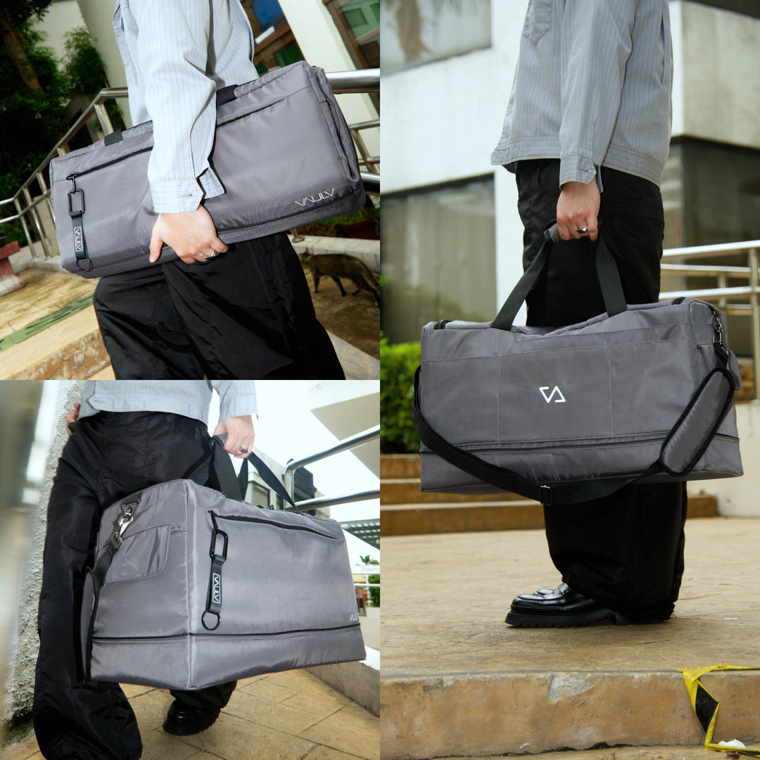 VAULV Compact Duffle 022 (Gray-Black)